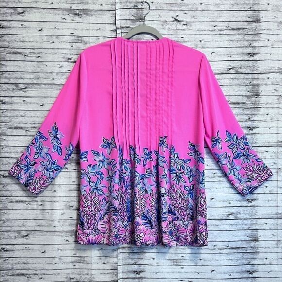 Lilly Pulitzer Marilina Tunic Top Lucky Lady Engineered - Picture 2 of 11